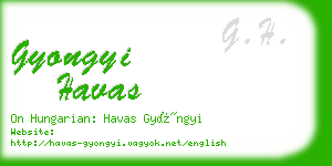 gyongyi havas business card